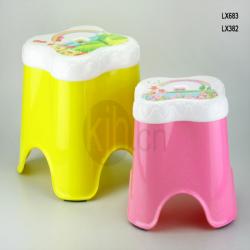 雙色防滑花形凳（小、中