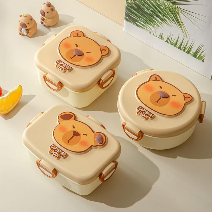 鈍鈍豚長(zhǎng)方形/圓形/正方形便當(dāng)盒