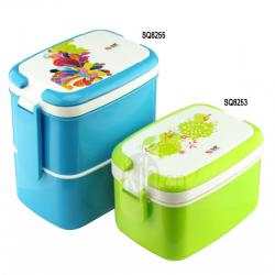 長方型手提飯盒、雙層