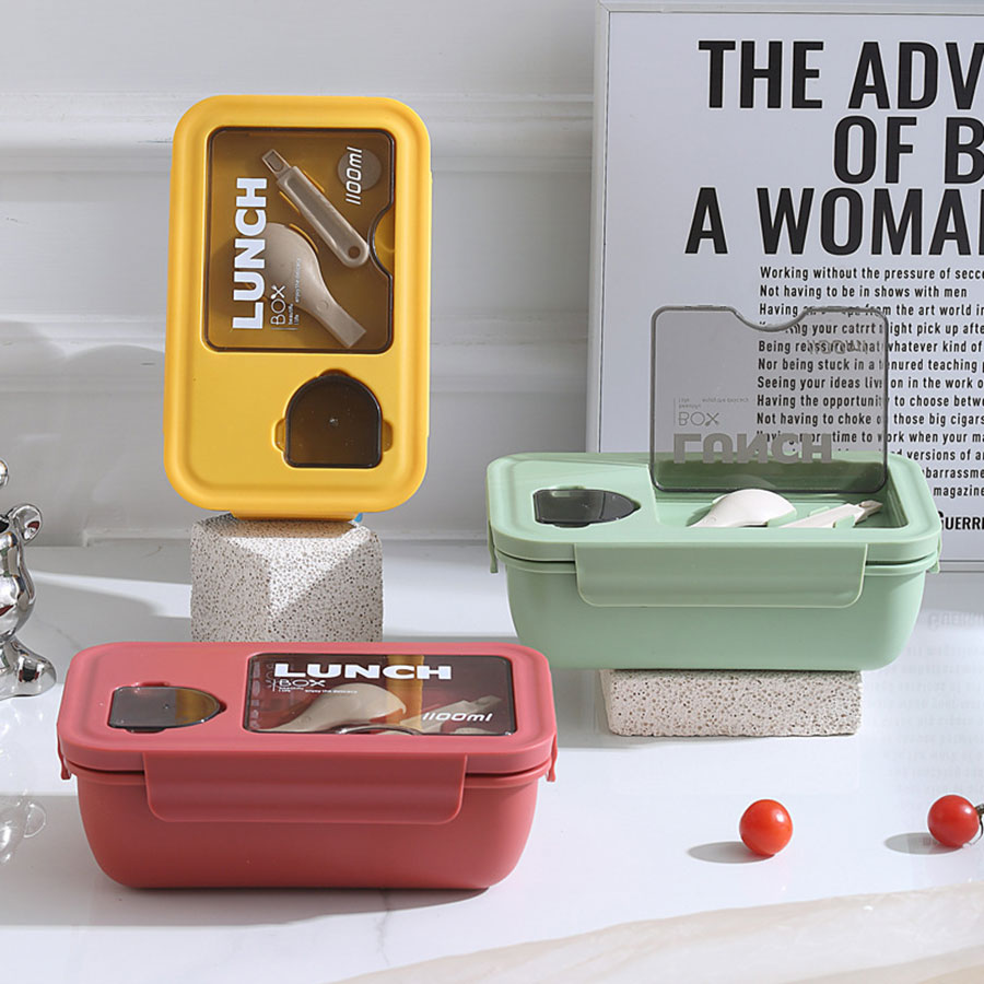 長(zhǎng)方形醬料盒兩格飯盒