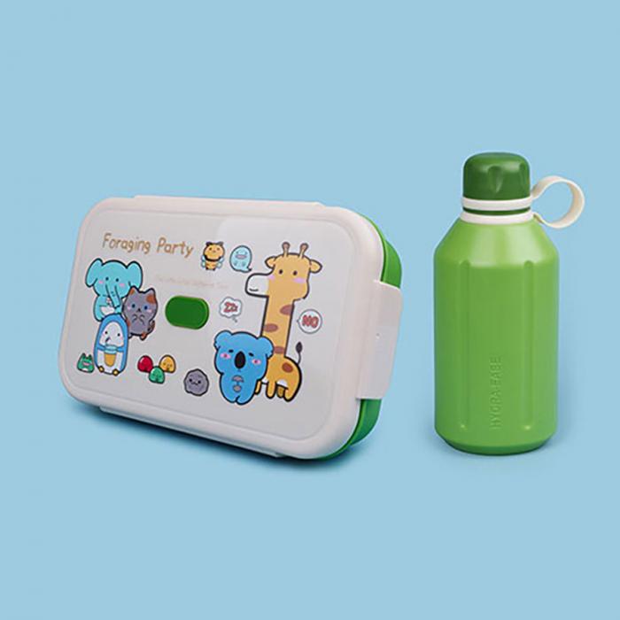 尚趣樂扣單層飯盒(1000ml)+圓形運(yùn)動(dòng)水壺(50